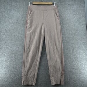 Athleta Brooklyn Textured Ankle Pants Women Size 2 Peach Activewear